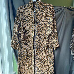 JOE FRESH LEOPARD PRINT KIMONO SIZE S/M